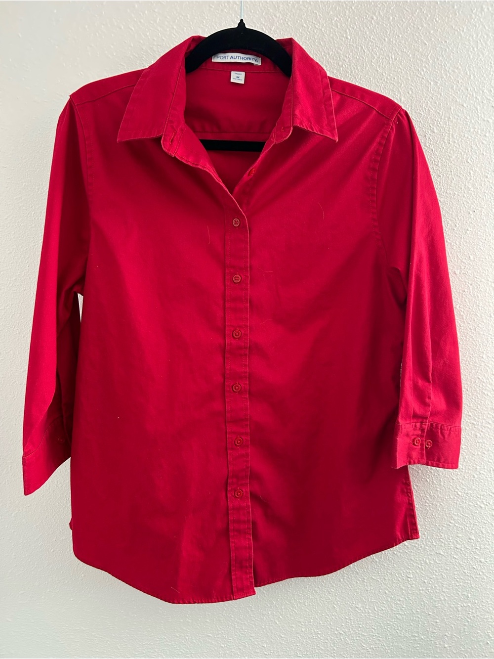 Port Authority Women’s Red Button-Down Shirt